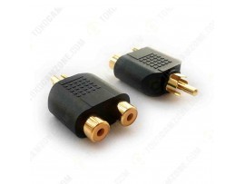 Cabang Jack 1 RCA Male To 2 RCA Female | Converter T Y RCA 1-2